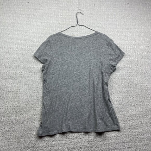 Levis T-Shirt Women’s Size Large Music Mix Tape 501 Graphic Groovy Tee Grey Read - Picture 13 of 16